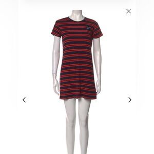 Tory Sport Navy and Red Striped Top